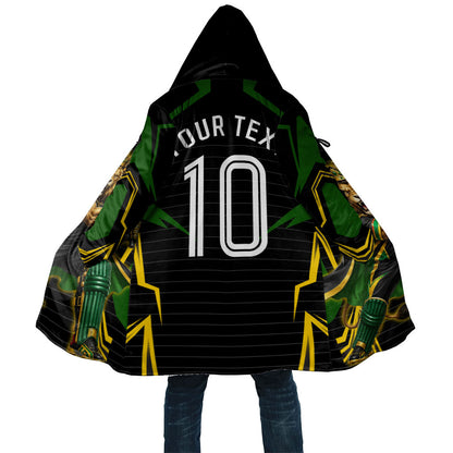 Personalized Jamaica Cricket Lion Mascot Cloak Kingsmen Royal King Batsman Sport
