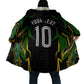Personalized Jamaica Cricket Lion Mascot Cloak Kingsmen Royal King Batsman Sport