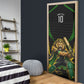Personalized Jamaica Cricket Lion Mascot Door Cover Kingsmen Royal King Batsman Sport