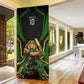 Personalized Jamaica Cricket Lion Mascot Door Cover Kingsmen Royal King Batsman Sport