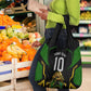 Personalized Jamaica Cricket Lion Mascot Grocery Bag Kingsmen Royal King Batsman Sport