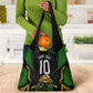 Personalized Jamaica Cricket Lion Mascot Grocery Bag Kingsmen Royal King Batsman Sport