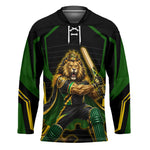 Personalized Jamaica Cricket Lion Mascot Hockey Jersey Kingsmen Royal King Batsman Sport