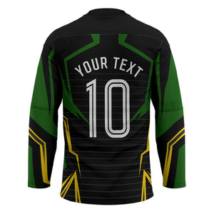 Personalized Jamaica Cricket Lion Mascot Hockey Jersey Kingsmen Royal King Batsman Sport