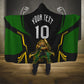 Personalized Jamaica Cricket Lion Mascot Hooded Blanket Kingsmen Royal King Batsman Sport