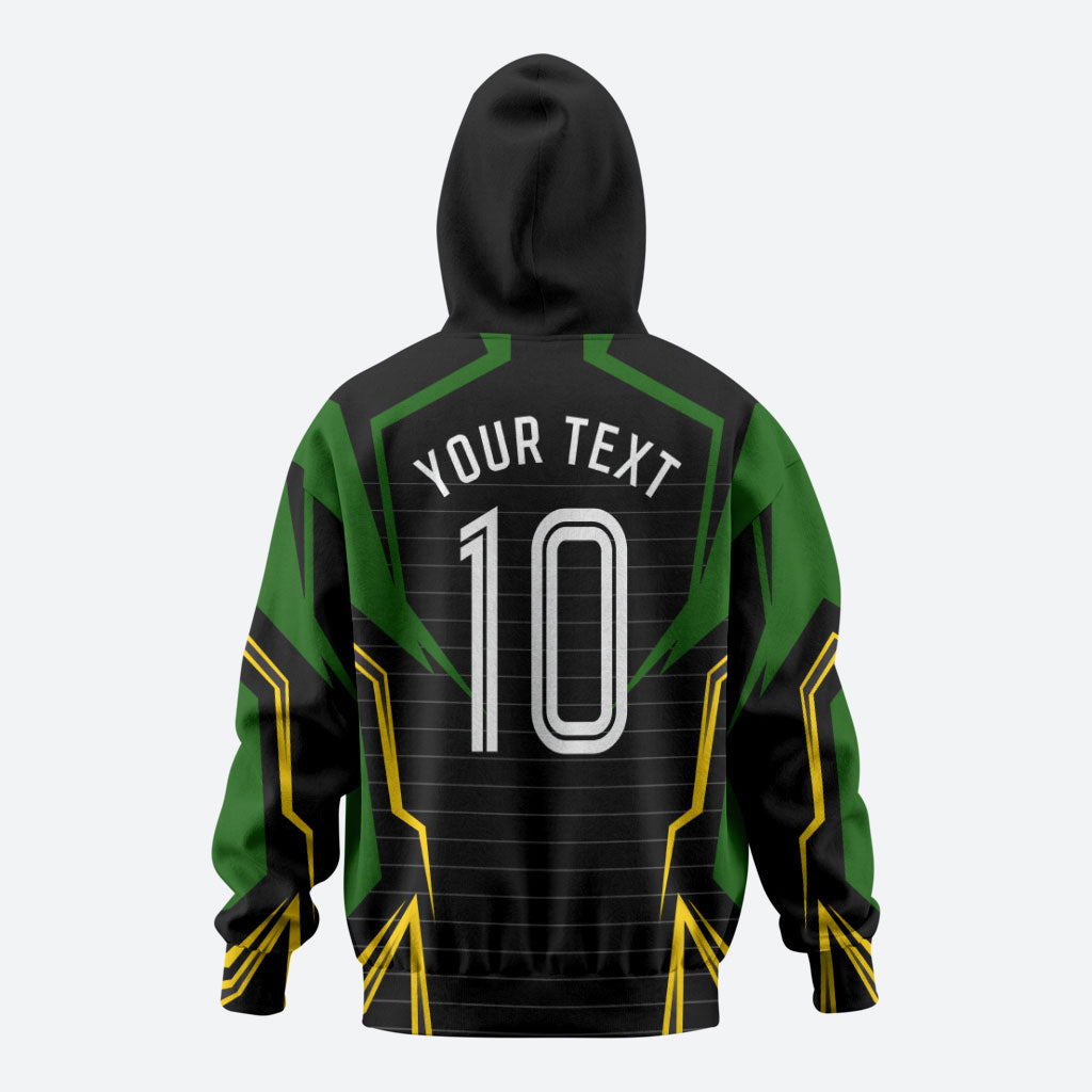 Personalized Jamaica Cricket Lion Mascot Hoodie Kingsmen Royal King Batsman Sport