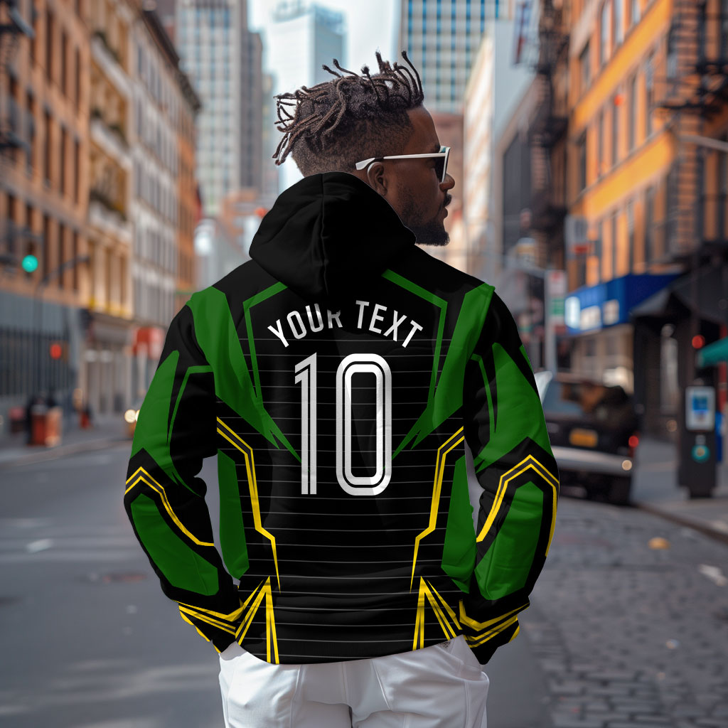 Personalized Jamaica Cricket Lion Mascot Hoodie Kingsmen Royal King Batsman Sport