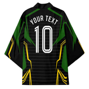 Personalized Jamaica Cricket Lion Mascot Kimono Kingsmen Royal King Batsman Sport