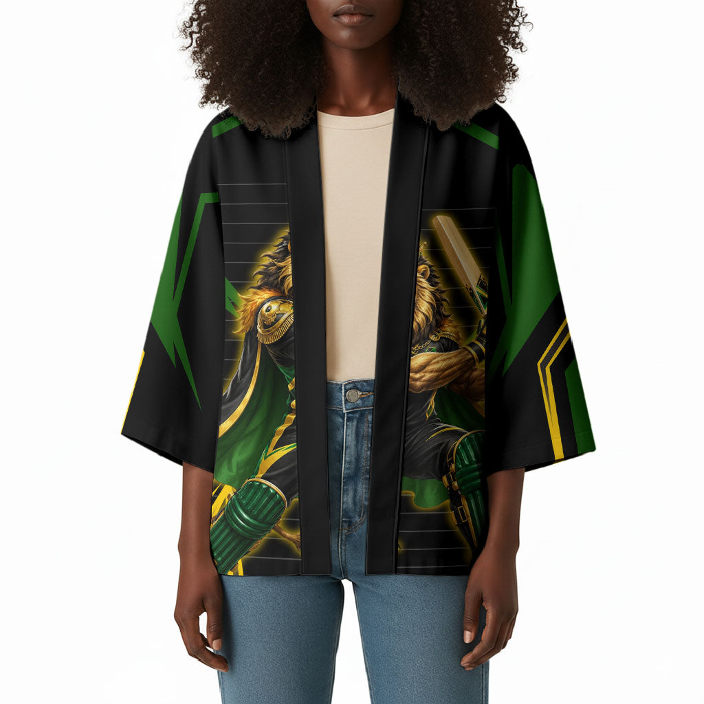 Personalized Jamaica Cricket Lion Mascot Kimono Kingsmen Royal King Batsman Sport