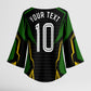 Personalized Jamaica Cricket Lion Mascot Kimono Sleeve Blouse Kingsmen Royal King Batsman Sport