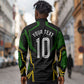 Personalized Jamaica Cricket Lion Mascot Long Sleeve Button Shirt Kingsmen Royal King Batsman Sport