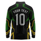 Personalized Jamaica Cricket Lion Mascot Long Sleeve Polo Shirt Kingsmen Royal King Batsman Sport