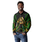 Personalized Jamaica Cricket Lion Mascot Long Sleeve Polo Shirt Kingsmen Royal King Batsman Sport