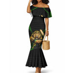 Personalized Jamaica Cricket Lion Mascot Mermaid Dress Kingsmen Royal King Batsman Sport