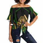 Personalized Jamaica Cricket Lion Mascot Off Shoulder Wrap Waist Top Kingsmen Royal King Batsman Sport