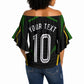 Personalized Jamaica Cricket Lion Mascot Off Shoulder Wrap Waist Top Kingsmen Royal King Batsman Sport