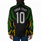 Personalized Jamaica Cricket Lion Mascot Padded Jacket Kingsmen Royal King Batsman Sport