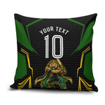 Personalized Jamaica Cricket Lion Mascot Pillow Cover Kingsmen Royal King Batsman Sport