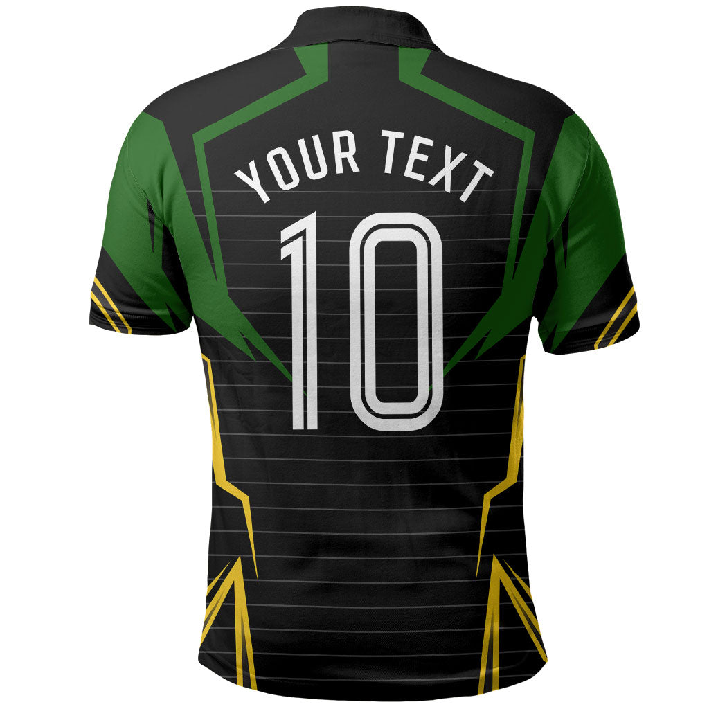 Personalized Jamaica Cricket Lion Mascot Polo Shirt Kingsmen Royal King Batsman Sport