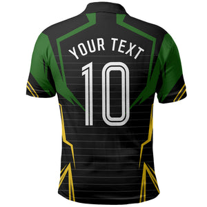 Personalized Jamaica Cricket Lion Mascot Polo Shirt Kingsmen Royal King Batsman Sport