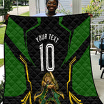 Personalized Jamaica Cricket Lion Mascot Quilt Kingsmen Royal King Batsman Sport