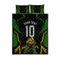Personalized Jamaica Cricket Lion Mascot Quilt Bed Set Kingsmen Royal King Batsman Sport