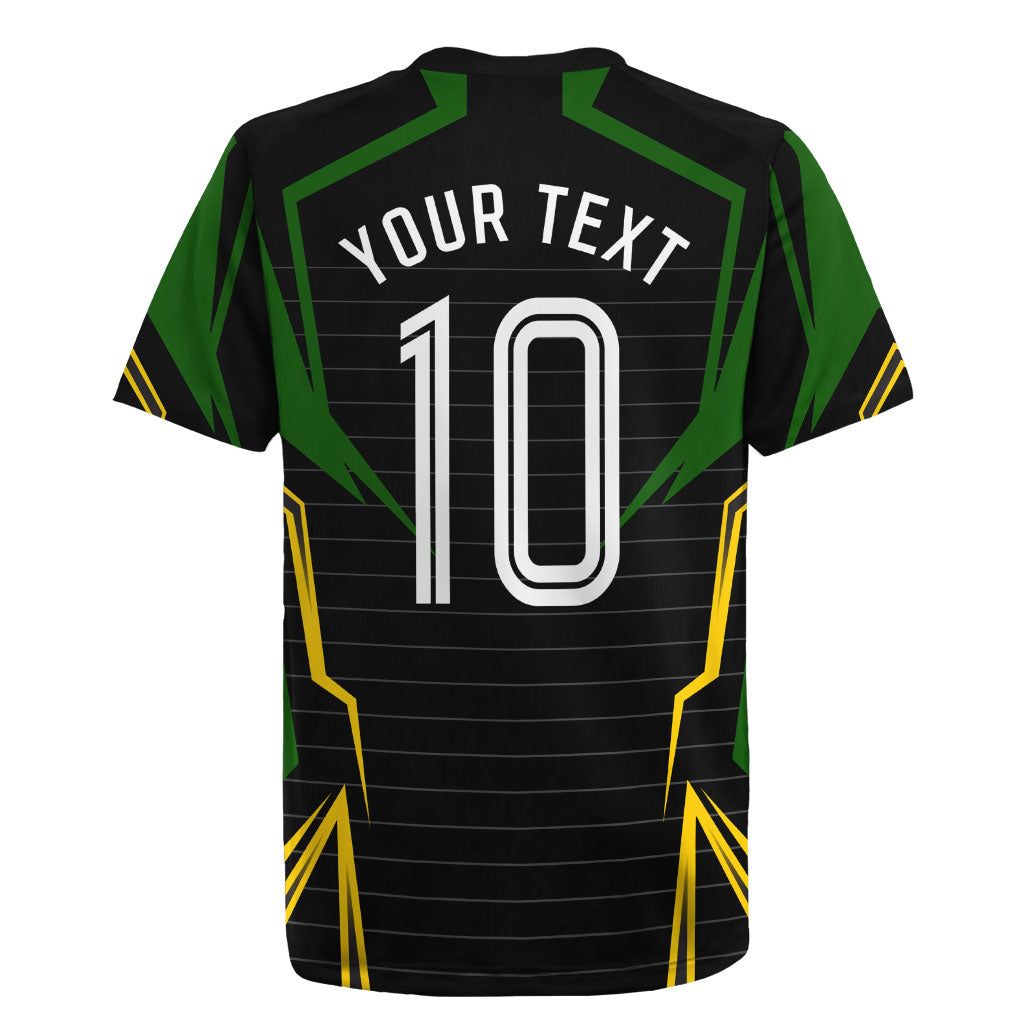 Personalized Jamaica Cricket Lion Mascot Rugby Jersey Kingsmen Royal King Batsman Sport
