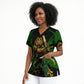 Personalized Jamaica Cricket Lion Mascot Scrub Top Kingsmen Royal King Batsman Sport