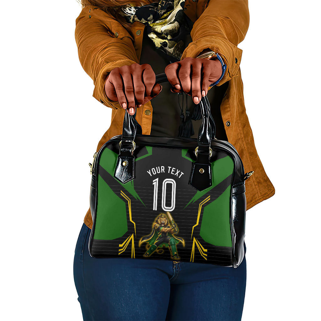 Personalized Jamaica Cricket Lion Mascot Shoulder Handbag Kingsmen Royal King Batsman Sport