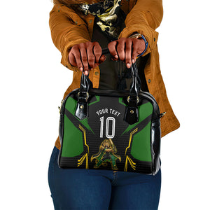 Personalized Jamaica Cricket Lion Mascot Shoulder Handbag Kingsmen Royal King Batsman Sport