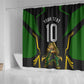 Personalized Jamaica Cricket Lion Mascot Shower Curtain Kingsmen Royal King Batsman Sport