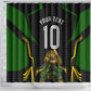 Personalized Jamaica Cricket Lion Mascot Shower Curtain Kingsmen Royal King Batsman Sport