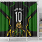 Personalized Jamaica Cricket Lion Mascot Shower Curtain Kingsmen Royal King Batsman Sport