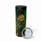 Personalized Jamaica Cricket Lion Mascot Skinny Tumbler Kingsmen Royal King Batsman Sport