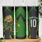 Personalized Jamaica Cricket Lion Mascot Skinny Tumbler Kingsmen Royal King Batsman Sport