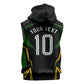 Personalized Jamaica Cricket Lion Mascot Sleeveless Zip Hoodie Kingsmen Royal King Batsman Sport