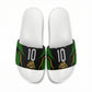 Personalized Jamaica Cricket Lion Mascot Slide Sandals Kingsmen Royal King Batsman Sport