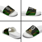 Personalized Jamaica Cricket Lion Mascot Slide Sandals Kingsmen Royal King Batsman Sport