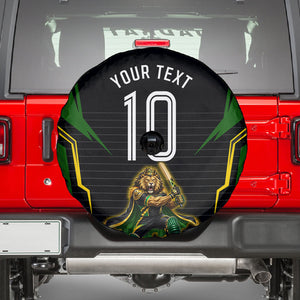 Personalized Jamaica Cricket Lion Mascot Spare Tire Cover Kingsmen Royal King Batsman Sport