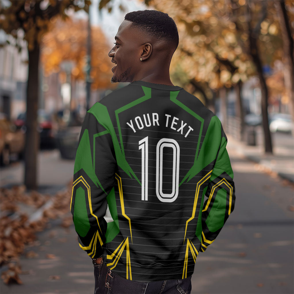 Personalized Jamaica Cricket Lion Mascot Sweatshirt Kingsmen Royal King Batsman Sport