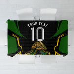 Personalized Jamaica Cricket Lion Mascot Tablecloth Kingsmen Royal King Batsman Sport