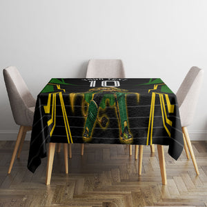 Personalized Jamaica Cricket Lion Mascot Tablecloth Kingsmen Royal King Batsman Sport