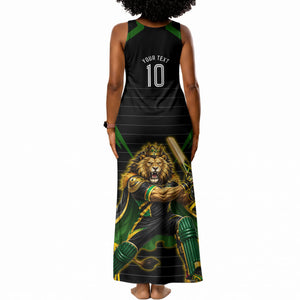 Personalized Jamaica Cricket Lion Mascot Tank Maxi Dress Kingsmen Royal King Batsman Sport