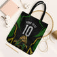 Personalized Jamaica Cricket Lion Mascot Tote Bag Kingsmen Royal King Batsman Sport