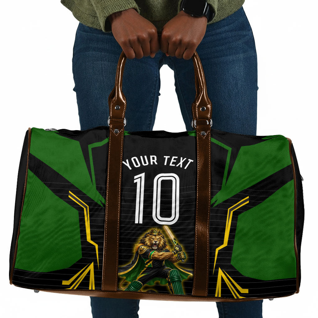 Personalized Jamaica Cricket Lion Mascot Travel Bag Kingsmen Royal King Batsman Sport