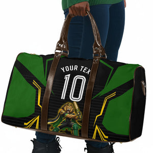 Personalized Jamaica Cricket Lion Mascot Travel Bag Kingsmen Royal King Batsman Sport
