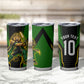Personalized Jamaica Cricket Lion Mascot Tumbler Cup Kingsmen Royal King Batsman Sport