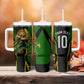 Personalized Jamaica Cricket Lion Mascot Tumbler With Handle Kingsmen Royal King Batsman Sport