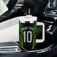 Personalized Jamaica Cricket Lion Mascot Tumbler With Handle Kingsmen Royal King Batsman Sport