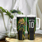 Personalized Jamaica Cricket Lion Mascot Tumbler With Handle Kingsmen Royal King Batsman Sport